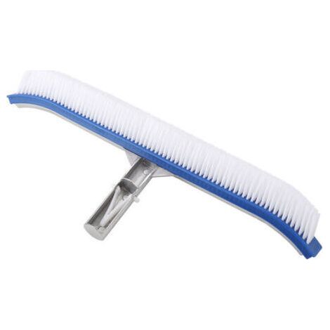 Brosse de nettoyage pour parois de piscine de 18 pouces, outils de nettoyage avec manche en aluminium pour bassins, spas, piscines thermales (1/4)