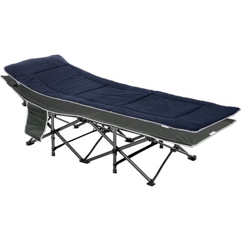 Bain de soleil transat chaise longue pliable matelas à double oreiller pochette latérale sac de rangement intégrée