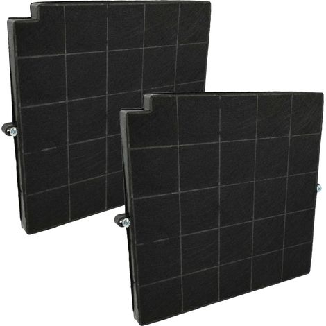 vhbw 2x Activated Carbon Filter compatible with Arthur Martin EG8853 F100A 60 TSE LED Extractor Hood - 26.5 x 25.8 x 1.8 cm