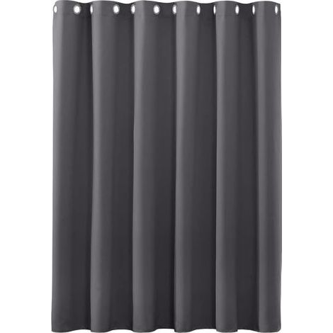 NALOOKAMIC Rideau Occultant Lot de 1, 132 x 160 cm Doux et Esthétiques Rideaux Occultant pour Salon et Chambre Décoration Maison Lavable pour Chambre Salon, Gris Foncé (1/5)