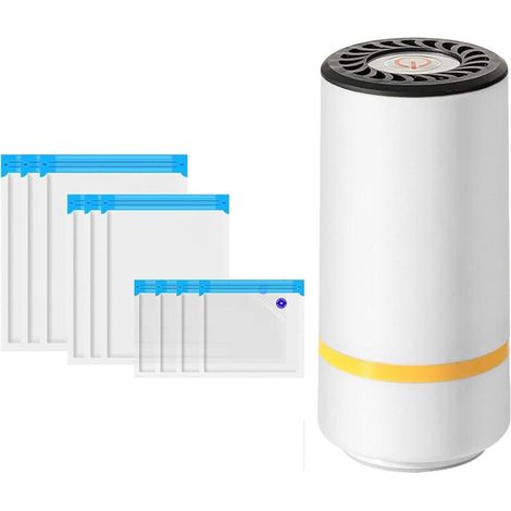 Machine Sous Vide - Pompe À Vide Électrique 4 6 L Min - Pour Aliments Viande Fruits Légumes Céréales - 10 Sacs Réutilisables Sans BPA - 1 Pièce (1/5)