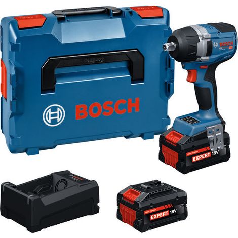 Visseuse à percussion sans fil Bosch GDS 18V-750, 2 batteries EXBA18V-80 et un chargeur dans une mallette L-BOXX (1/5)