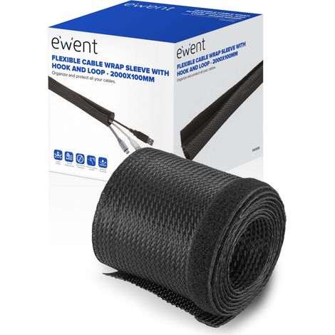 Ewent EW1558 organizador de cables Universal Pasacables Negro 1 pieza(s)