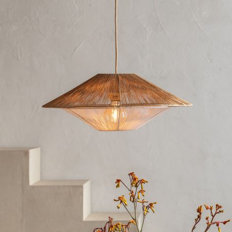 [GEBRAUCHT] B-Ware Good & Mojo Hängelampe Hängeleuchte Lumbini LED Pendelleuchte Lampe natur Ø50cm (1/2)