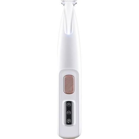 Tondeuse Silencieuse pour Pattes de Chien avec Lumière LED, Tondeuse Rechargeable par USB pour Toilettage de Chiens et Chats, pour Pattes, Yeux, Oreilles, Visage et Corps (F5) (1/2)