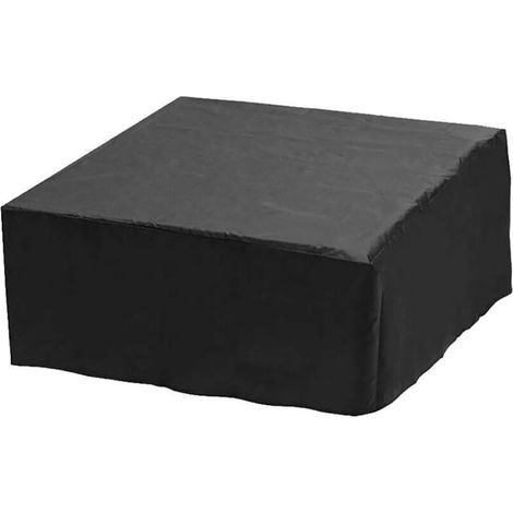 Housse de spa pour piscine, grande housse carrée pour spa extérieur, imperméable et thermique de rechange Noir(244×244×30cm) (1/5)