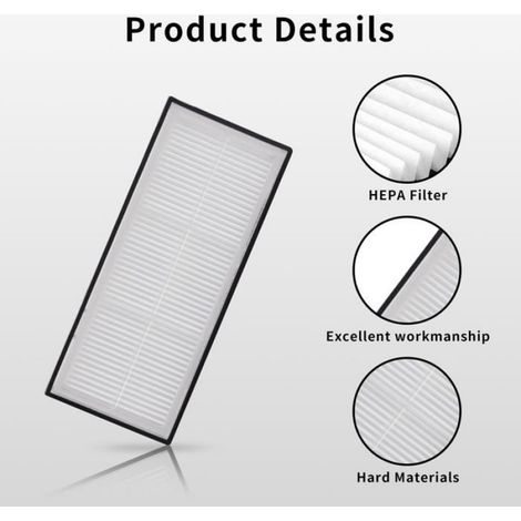 Filtre HEPA - Lavable - Compatible Roborock S7 S7+ S7 MaxV S7 Pro Ultra S8 S8+ S8 Pro Ultra - Lot de 4 (1/5)