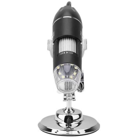 Loupe d\'ordinateur, microscope, avec lumière LED 2MP avec support pour contrôle PCB industriel Détection de cote de bijoux (1/4)