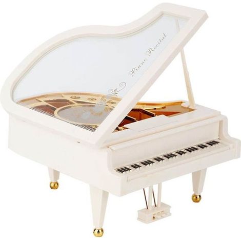VGEBY ornement de boîte à musique Piano forme Ballet danse fille boîte à musique maison ornement boîte à bijoux enfants jouets (1/4)