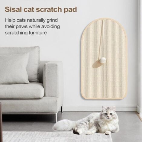 NALOOKAMIC Arbre à chat mural vertical pour chats d'intérieur Jouet interactif durable pour canapés, murs, sols et tapis 5533cm (1/3)