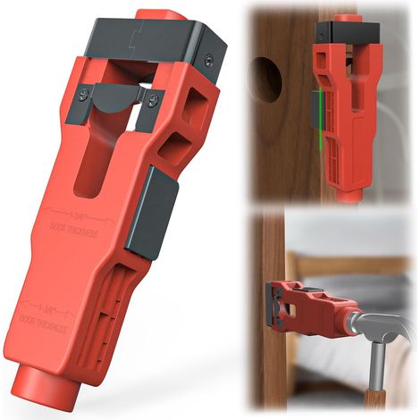 Outil de mortaisage pour loquets de porte, kit complet pour professionnelle de loquets sur des portes de 1-3/8 po et 1-3/4 po. (1/5)