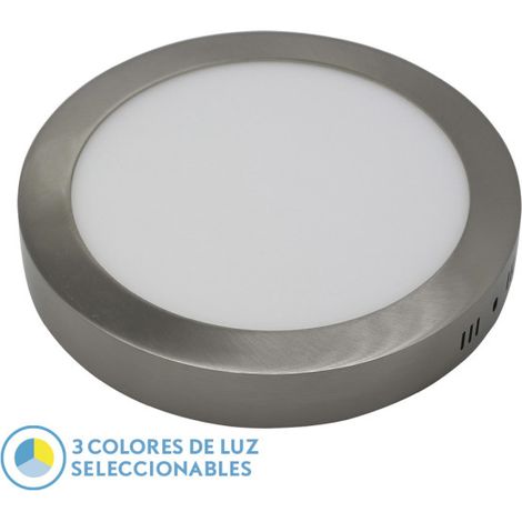 Diorite Surface Downlight 24w 3000k-4000k-6500k Nickel 2160lm 3,5x29x29 cm (1/2)
