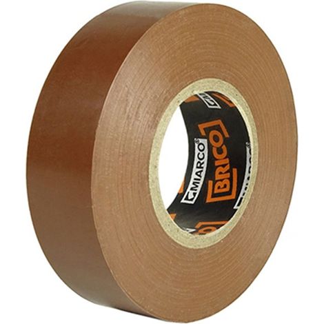 Pacchetto. 10 rotoli nastro isolante marrone 19mm x20mt miarco