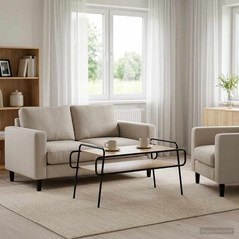 vidaXL Mesa de centro Roble artisan 100 x 50 x 51 cm (1/4)