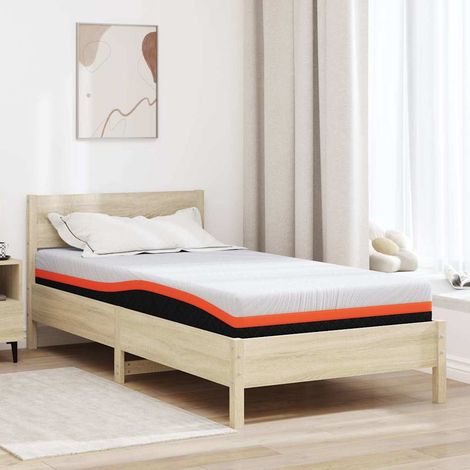 Matratze Weiß und Schwarz 100 x 200 cm Jacquard-Stoff