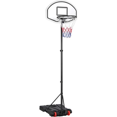 Yaheetech – Panier de basket sur pied hauteur réglable 159-214 cm – Fer antirouille – Panneau PE renforcé – Base remplissable 33 kg – Roulettes