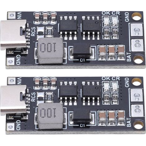 Vente de 2 unités ensemble : carte adaptatrice de chargeur de batterie au lithium 2S Type-C vers 8,4 V boost (2A). (1/5)