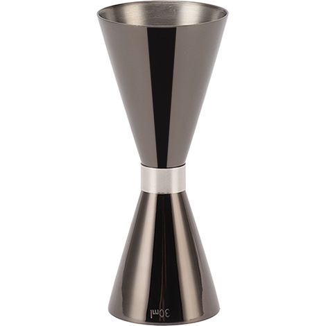 Double doseur à cocktail en acier inoxydable 304, gobelet doseur de bar double extrémité avec échelle, noir pour fête à domicile (1/5)