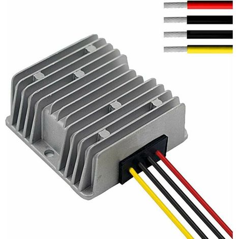 Régulateur de tension DC 12V 15A pour voiture, camion, bateau, système solaire – Protecteur de surtension, convertisseur d'alimentation avec entrée 10-24V, sortie 12V stable