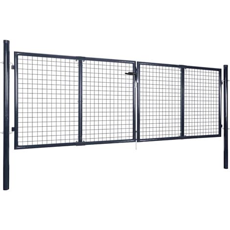 Maison Exclusive - Maschen-Gartentor verzinkter Stahl 300 x 75 cm