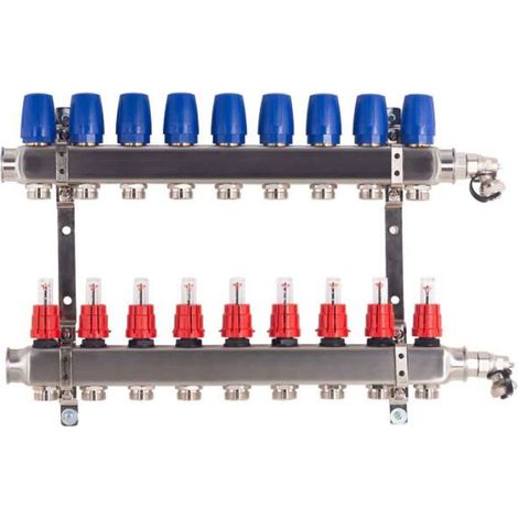 Heizkreisverteiler BASIC für Fußbodenheizung, 9 Heizkreise