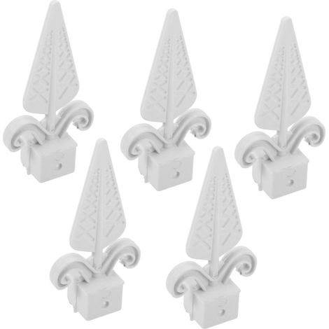 Lot de 10 embouts de clôture d'extérieur en plastique de forme pointue, faciles à installer, antirouille, décoratifs pour jardin, accessoires pour clôtures de pointe de lance (1/5)