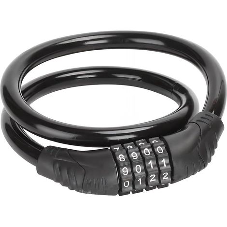 Antivol Velo Cadenas à Code 4 Chiffres, Chaine Antivol 65cm Câble de Sécurité Anti Vol Bike Lock Robuste Attache Velo Pour Roue Trottinette électrique Scooter Poussette Moto (1/5)