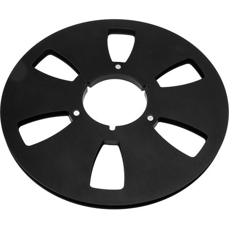 Leere 1/4" (10,5 Zoll) 6-Loch-Aufwickelspule aus Aluminiumlegierung für Universal-Abspielmaschinen, Soundtrack-Teil, Schwarz (1/5)