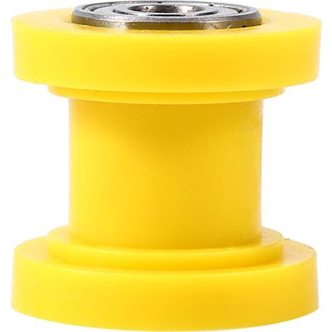 8mm inner diameter chain tensioner roller, chain guide for Chinese off-road motorcycle (pit bike), yellow
