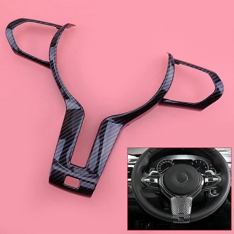 Housse de volant avant en ABS style fibre de carbone assortie, compatible avec BMW F22 F23 F30 F31 F34 F32 F33 F36 F10 F15 X5 F16 X6 2015-2017 (1/5)