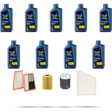 Kit tagliando 3 FILTRI e 9L OLIO compatibile con Mercedes CLS (C219) 320 Cdi 165kw Dal 2005 al 2009 (1/5)