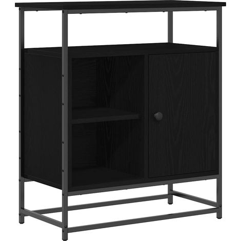 Buffet,Bahut,Meuble de Rangement Chêne noir 69 x 35 x 80 cm Bois d'ingénierie CFW89490 (1/5)