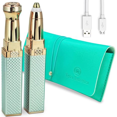 Tondeuse à sourcils et poils du visage 2 en 1, modèle 2025, rechargeable et indolore. Rasoir à sourcils facile à utiliser pour un résultat parfait.-AquaForge