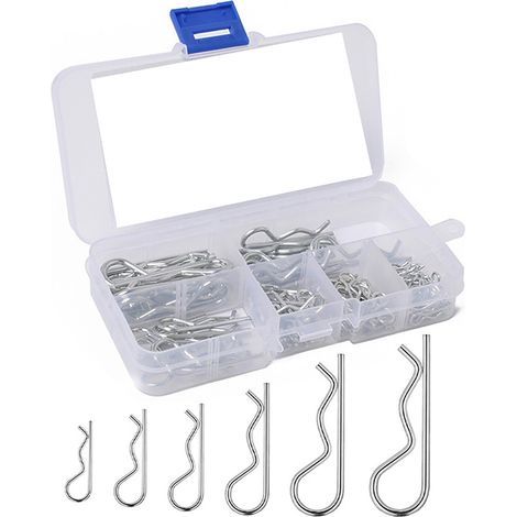 Ortviai Goupilles Élastiques en Acier Carbone – Lot de 100 Pièces (6 Dimensions), Galvanisées, pour Fixation Antidérapante (1/3)