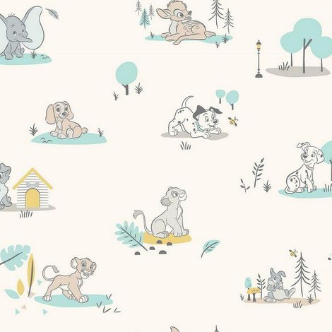 Papier Peint Mural Bébés Animaux Disney Couleurs