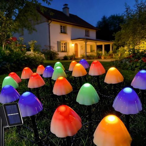Lampe solaire de jardin LED en forme de champignon de 5 mètres (20 m), étanche. (1/5)