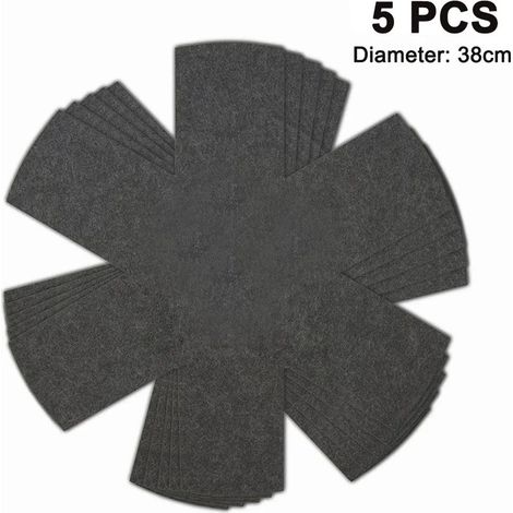 Ensemble de 5 protège-poêles empilables de 38 cm de large – Protègent vos plats des rayures, les séparent et les protègent. (1/5)