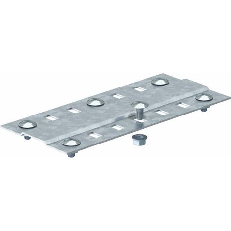OBO Bettermann Languette de jonction large, avec 6 fixations B600mm Acier galvanisé sendzimir, 7070233 (1/2)