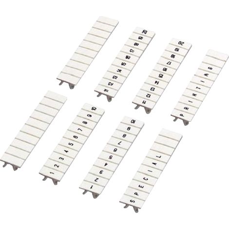 Carte avec 10 barrettes repères 5mm caractères imprimés L1 L2 L3 N PE SCHNEIDER NSYTRAB5L1N