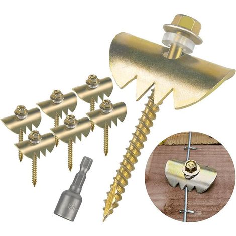 Lot de 50 clous de clôture réutilisables en métal galvanisé – Fixation rapide pour clôture métallique et tissée – Résistance à la rouille (1/5)