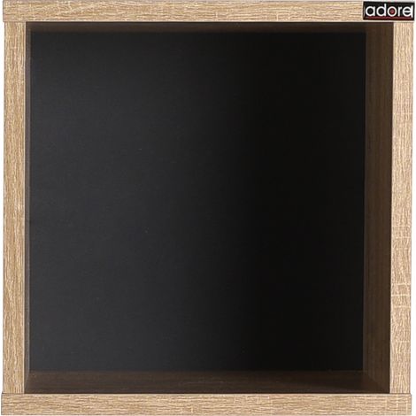 Etagère cube coloris Chêne Cambrian / Gris anthracite - longueur 33 x profondeur 19 x hauteur 33 cm -PEGANE-