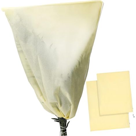 2 Pièces Housse De Protection Contre Le Gel pour Plantes Hiver avec Cordon De Serrage Et Fermeture Éclair Respirante Et Légère pour Pot (1/5)