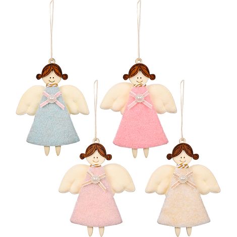 Angel Ornament - Christmas Tree Decoration Pendant - Holiday Home Decor - Set Of 6 (1/5)