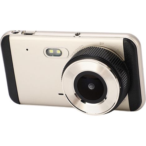 2-Kanal Full HD 1080P Autokamera, 4-Zoll-Bildschirm, 170° Weitwinkel-Dashcam, Nachtsicht, Loop-Aufnahme, Parküberwachung. (1/5)