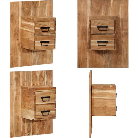 vidaXL Nachttisch 60x32x80 cm Massivholz Akazie (1/5)