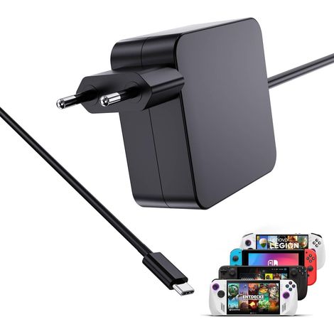 65W Chargeur USB C Compatible avec ASUS ROG Ally X R1 Z1/Legion Go/Switch (1/5)