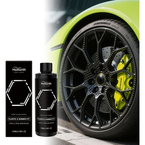 Tire and trim polish, long-lasting shine, dust and stain resistant, universal for automotive plastic parts -- 100ml -- BIEMMEDUE (1/5)