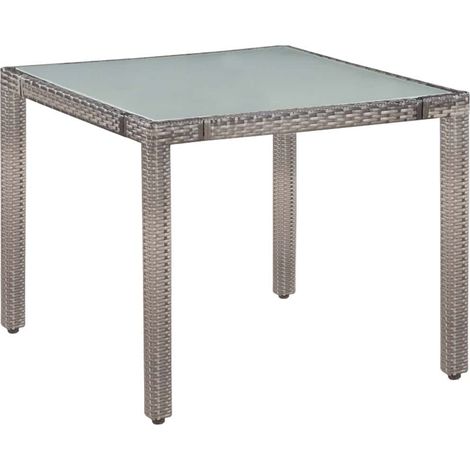 Maison Exclusive - Set da Pranzo da Giardino 5 pz con Cuscini in Polyrattan Grigio (1/5)