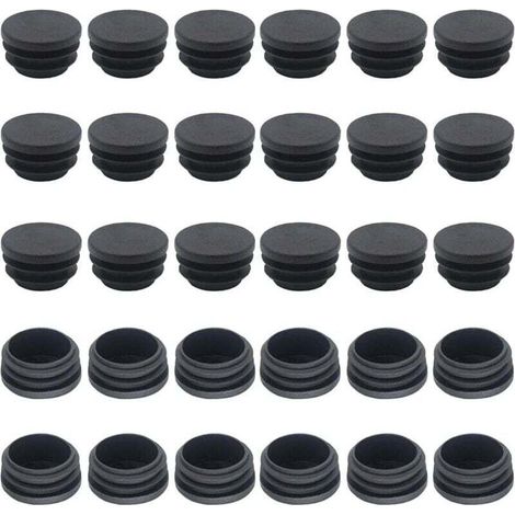 Embout de Chaise 25mm 50 Pièces Bouchon pour Tube Rond Embout pour Tube Embout Tube Rond Bouchons de Tubes Rond Embout Entrant Rond Bouchon pour Pied de Chaisse Capuchon pour Poteau