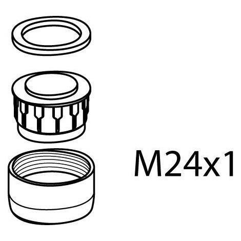 IS Strahlregler, M24X1, Chrom